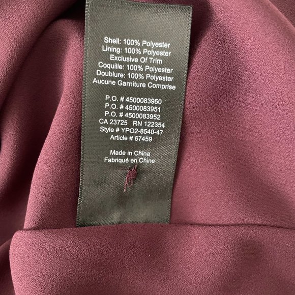 Aritzia Sunday Best Raleigh Mini Dress Long Sleeve Burgundy XS - Picture 3 of 5